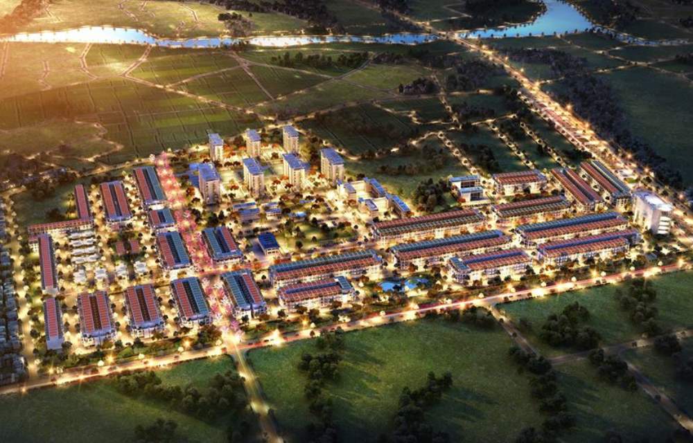 Phối cảnh dự án TNR Stars Hiệp Hoà Bắc Giang vào ban đêm