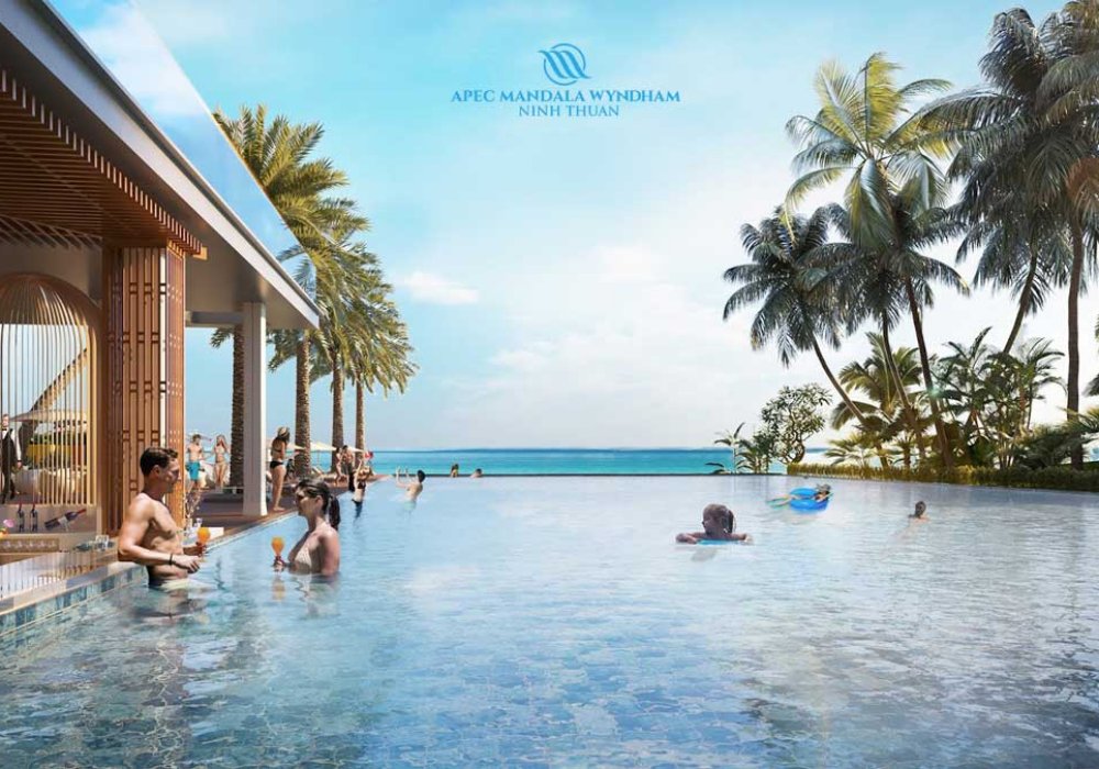 Hồ bơi căn hộ Apec Mandala Wyndham Phan Rang Ninh Thuận