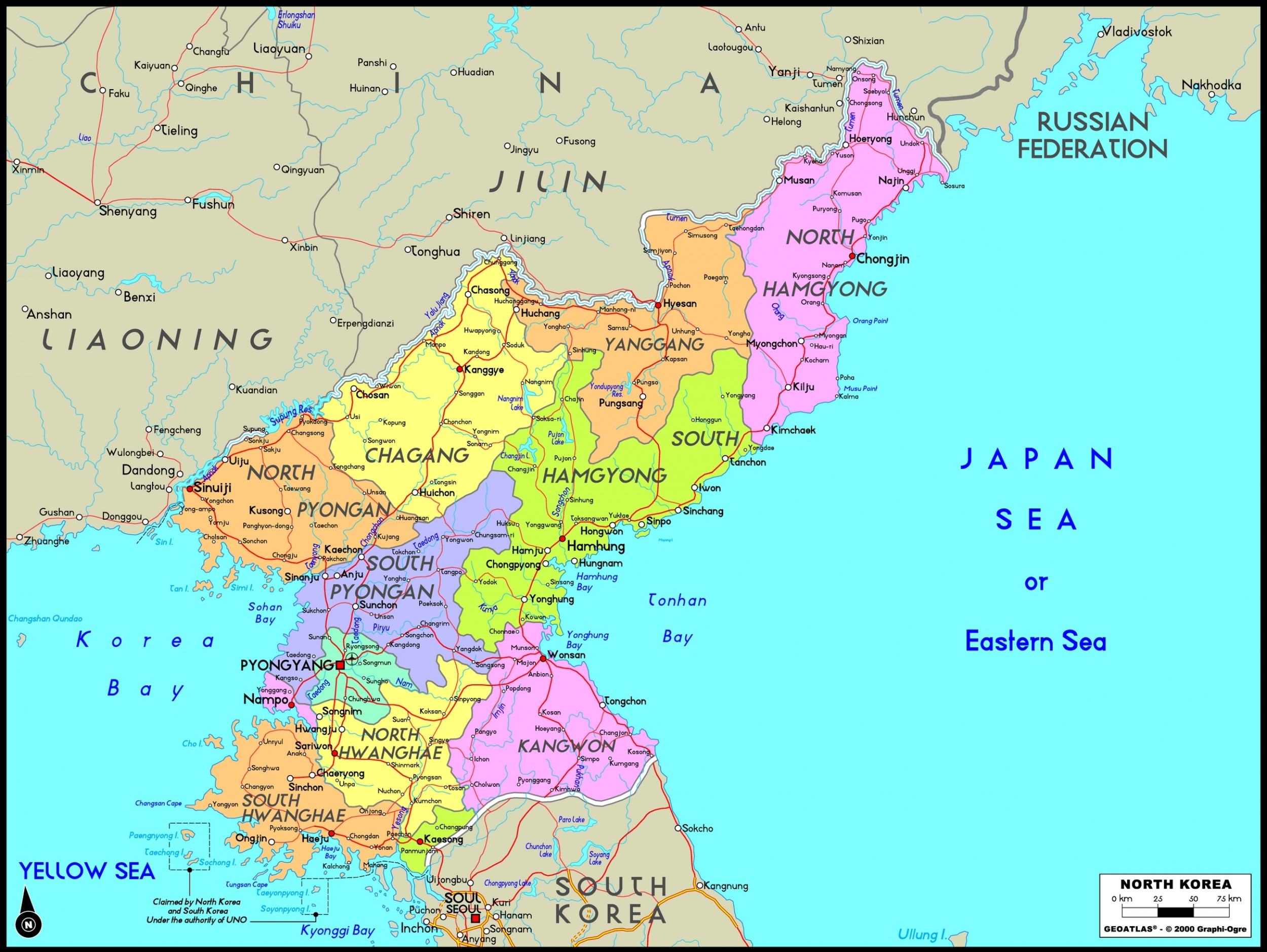Покажи на карте северную корею. Географическая карта Северной Кореи. Северная Корея политическая карта. Северная Корея на карте.