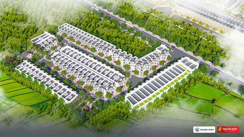 Phối cảnh dự án nhà phố Phước Điền Citizen Tân Uyên