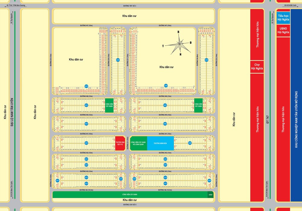 Mặt bằng phân lô dự án đất nền New Times City Bình Dương