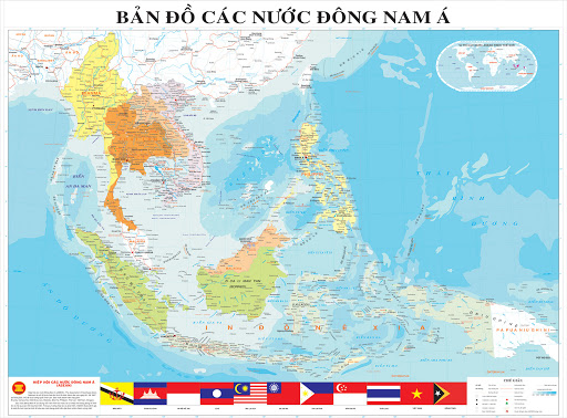 Bản đồ 11 nước Đông Nam a