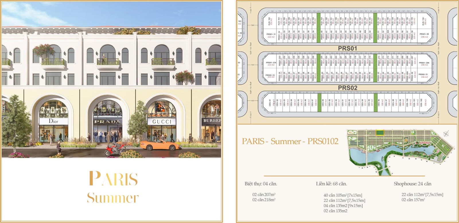 Mặt bằng Summer - PRS0102 dự án Royal Star Lake Đồng Xoài Bình Phước