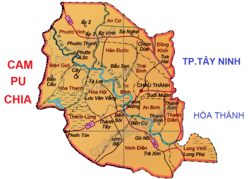 Bản đồ quận Chu Thanh Tây Ninh