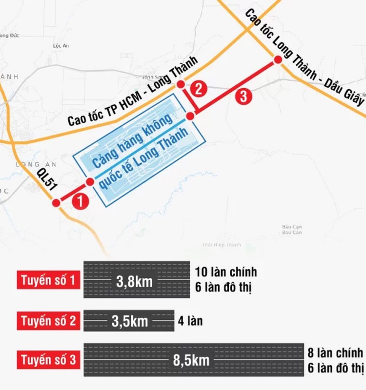 03 tuyến giao thông huyết mạch nối trực tiếp sân bay quốc tế Long Thành