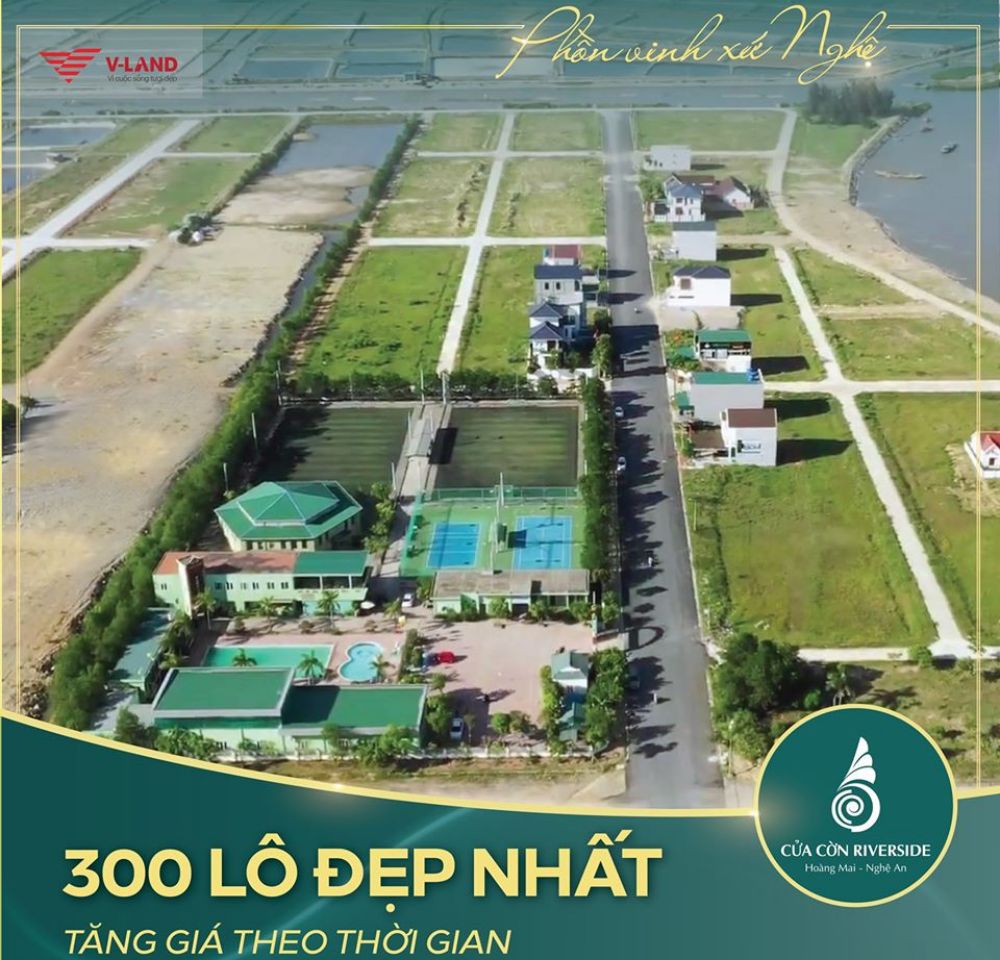 Giai đoạn 1 triển khai 300 lô đất nền dự án Cửa Cờn Riverside 
