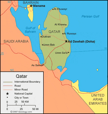 Cập nhật 2023: Bản đồ hành chính đất nước Qatar (Qatar Map) phóng to năm 2023, , Bản đồ