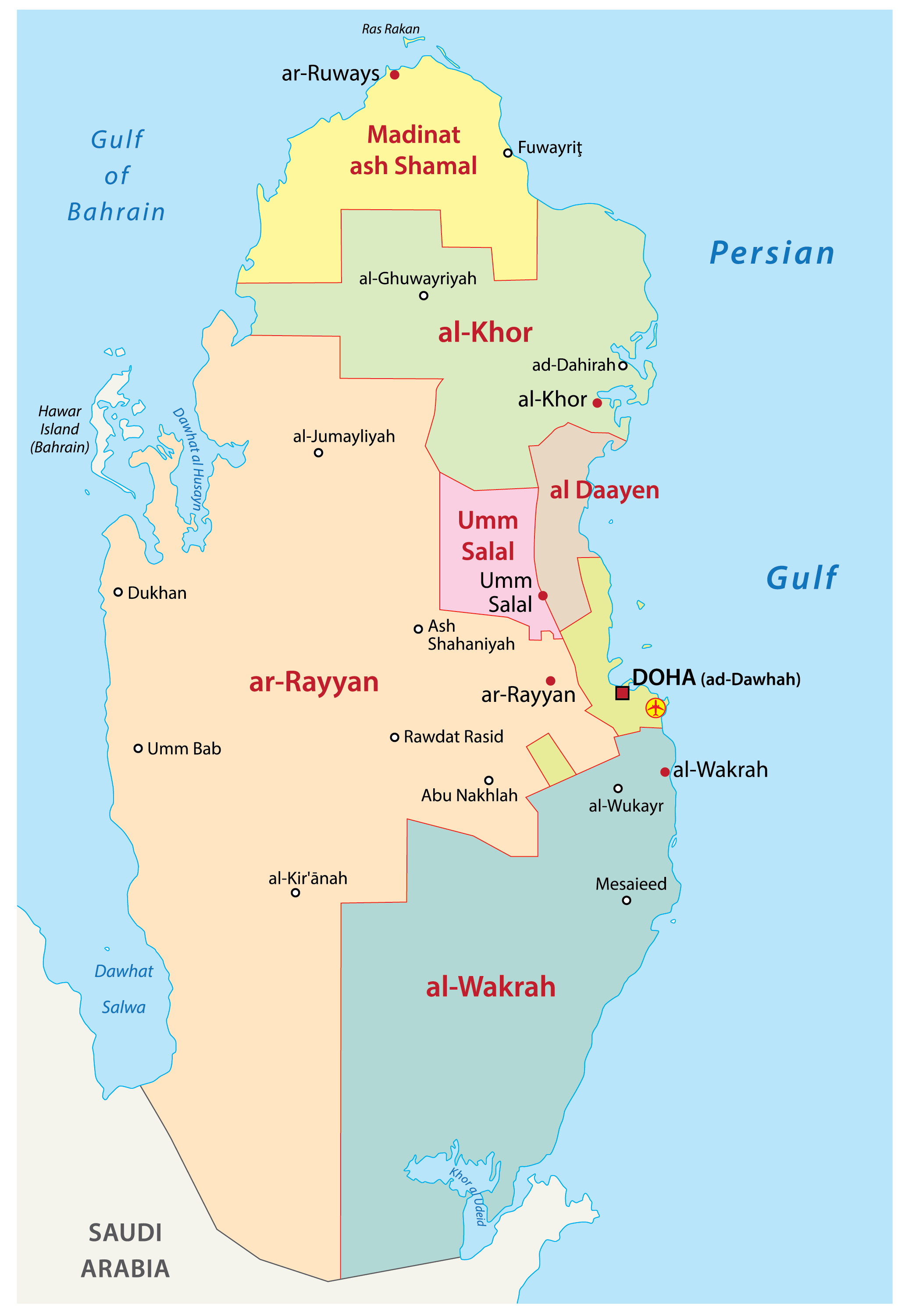 09111109 5 qatar map