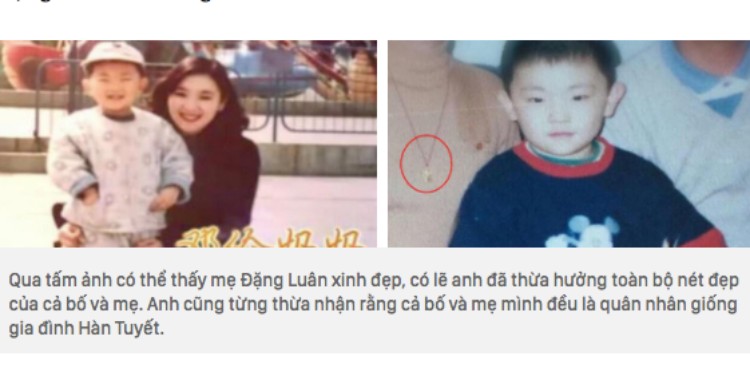 Căn cứ vào sợi dây chuyền mẹ anh đeo và vẻ ngoài của anh khi đó, nhiều người cho rằng Đặng Luân là thiếu gia trong giới giải trí