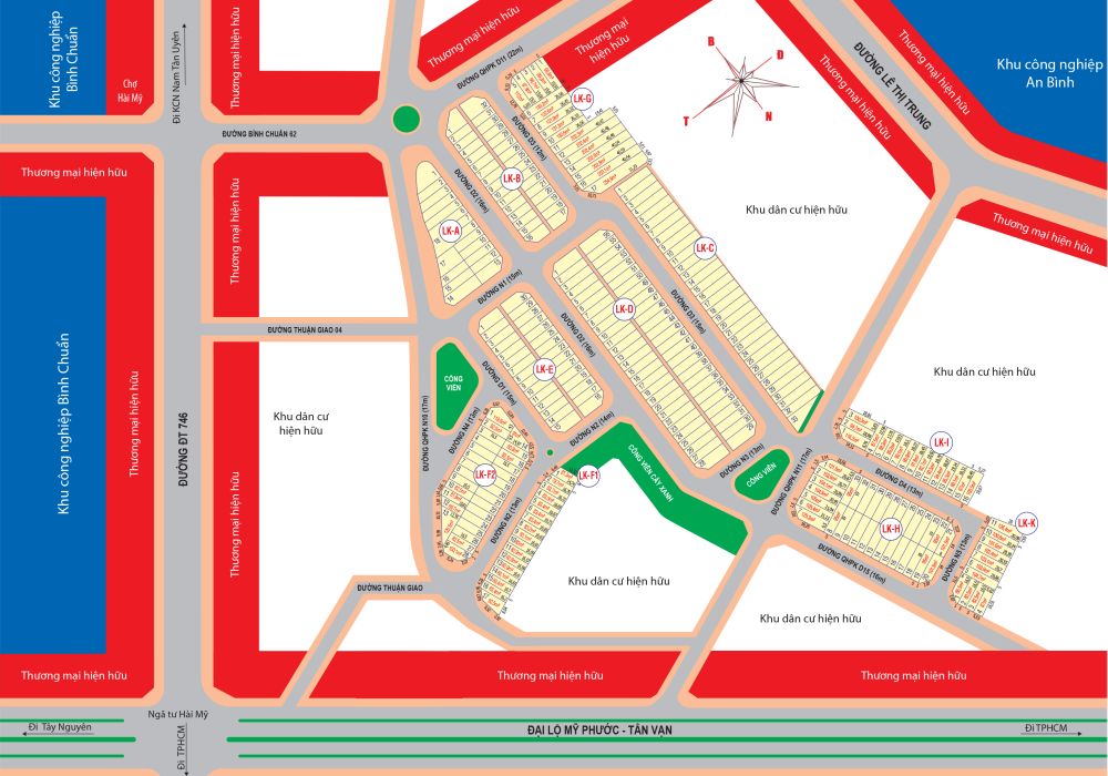 Mặt bằng dự án Hài Mỹ New City Bình Dương