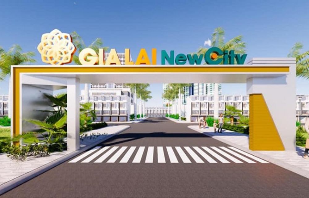 Cổng chính dự án đất nền Gia Lai New City