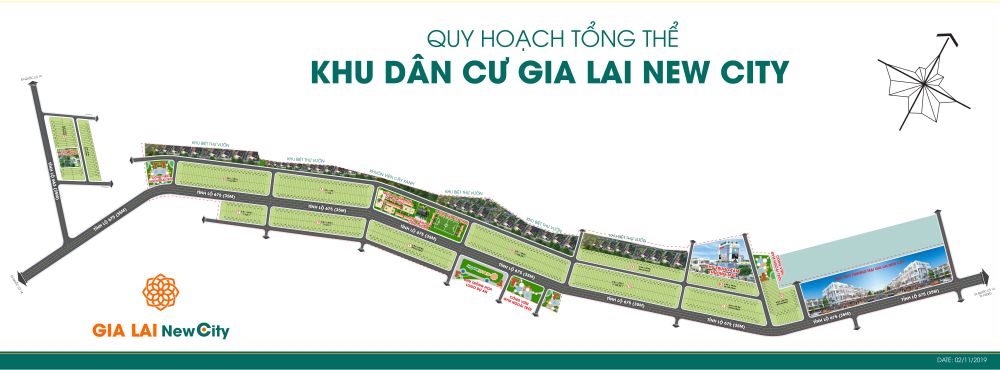 Mặt bằng phân lô dự án đất nền Gia Lai New City