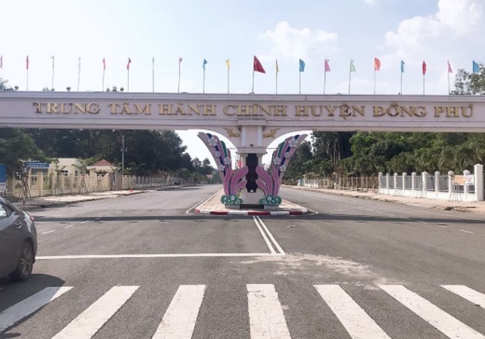 Vị trí dự án đất nền Marina Riverside Bình Phước nằm ngay trung tâm hành chính Huyền Phú Đổng