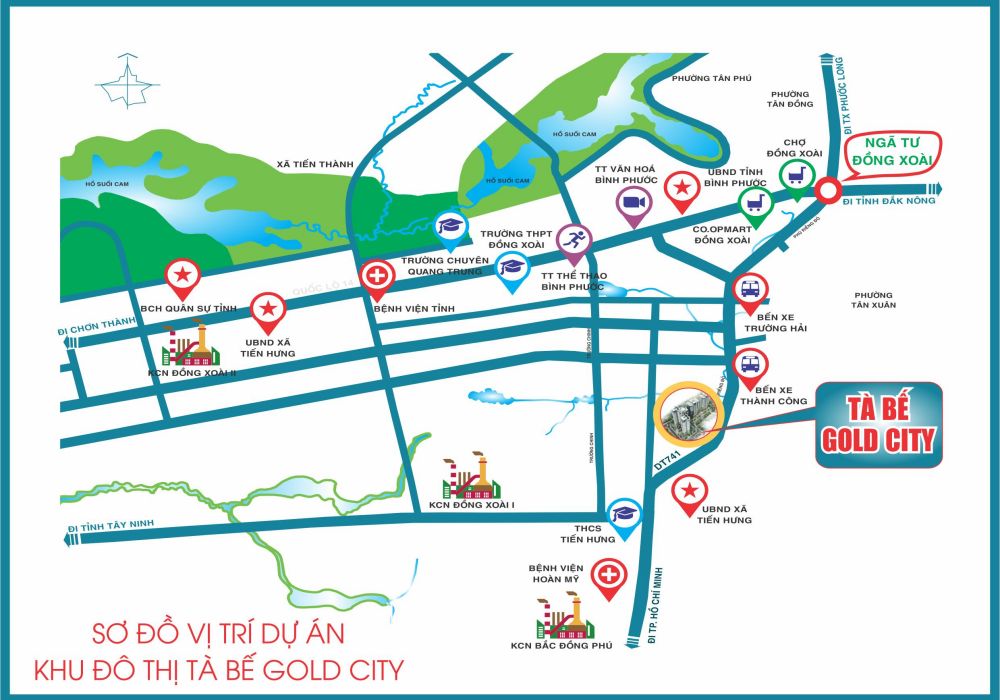 Vị trí dự án Khu đô thị Tà Bế Gold City