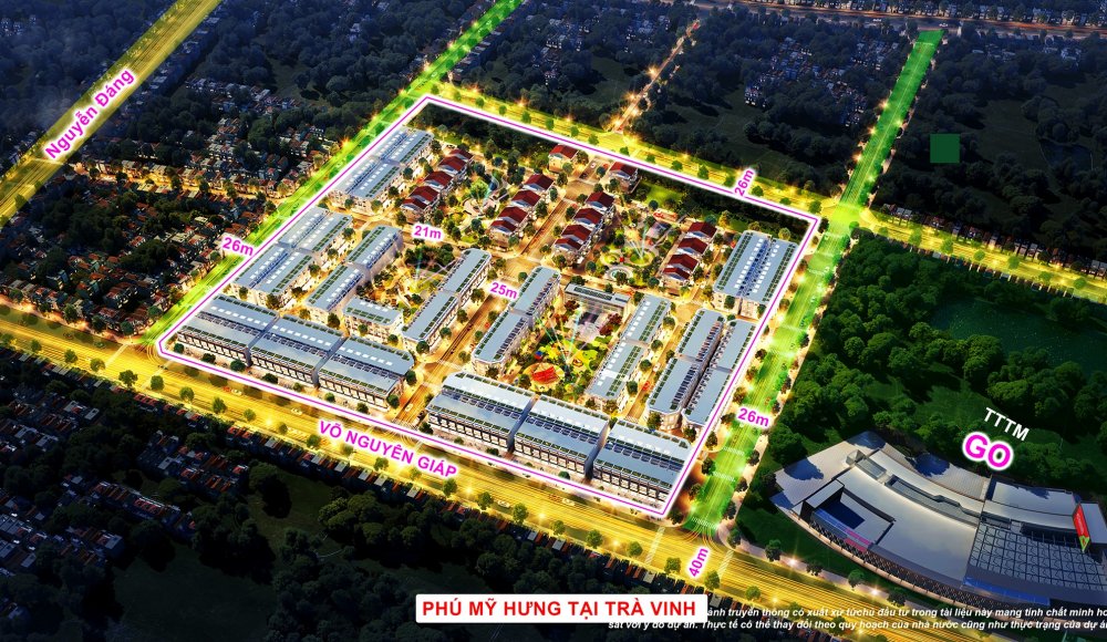Phối cảnh dự án khu đô thị nhà phố TNR Amanula Trà Vinh