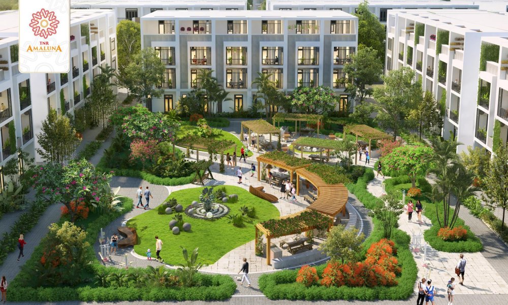 Công viên trung tâm dự án khu đô thị nhà phố TNR Amaluna Trà Vinh 
