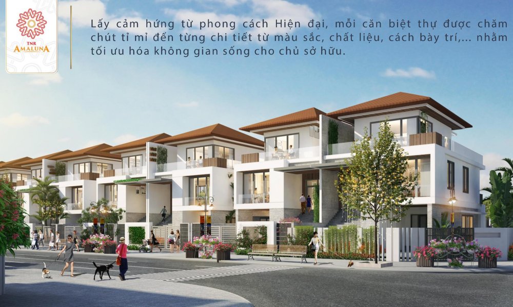 Thiết kế biệt thự TNR Amanula Trà Vinh nằm trên trục đường lớn