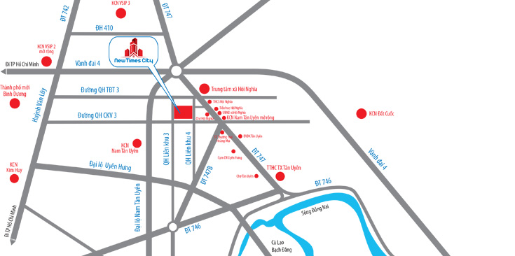 Vị trí dự án New Times City của Kim Oanh