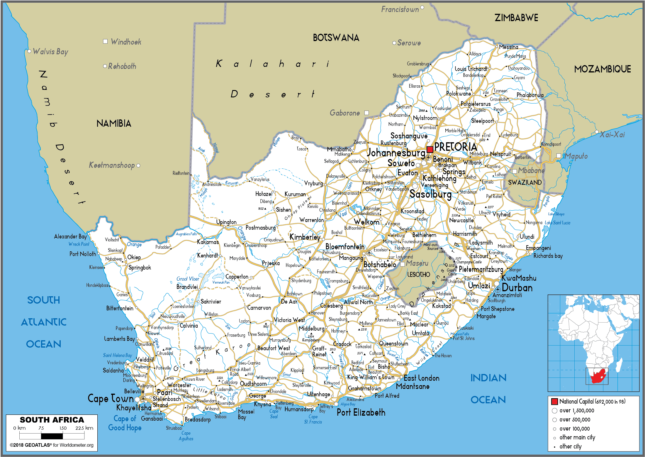 Bản đồ Nam Phi