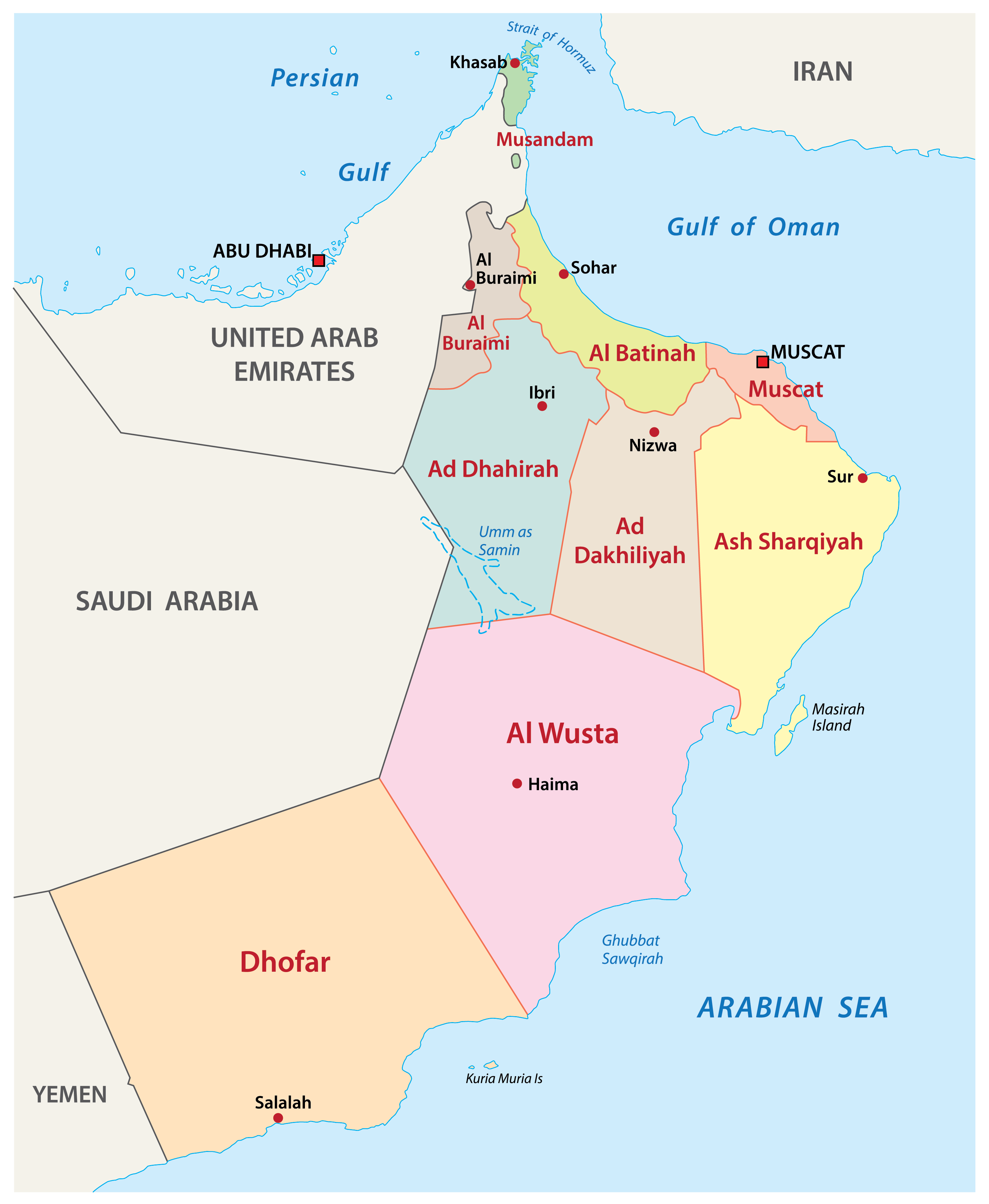 Tuyển chọn bản đồ oman chi tiết và đẹp