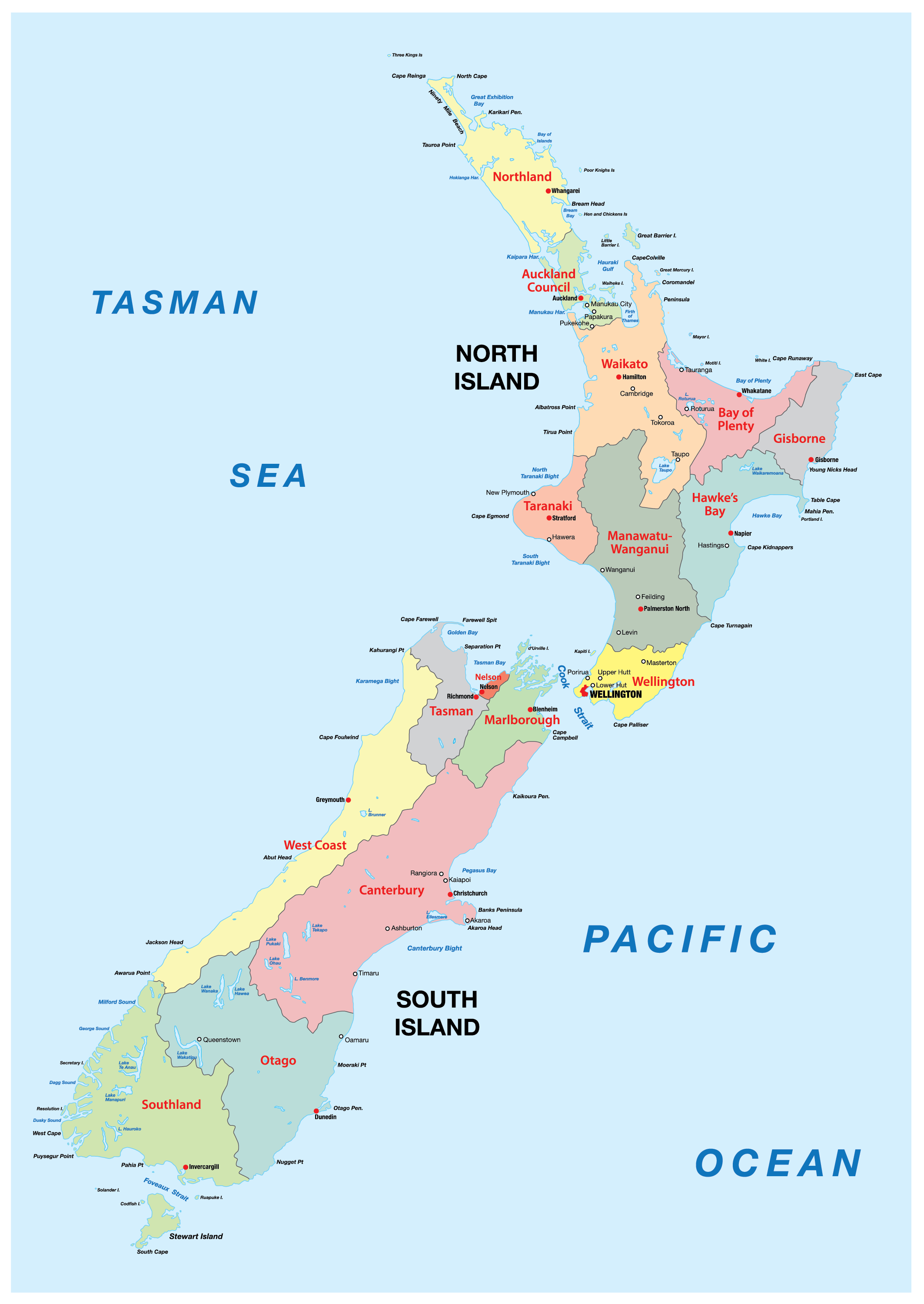 10111800 4 new zealand map