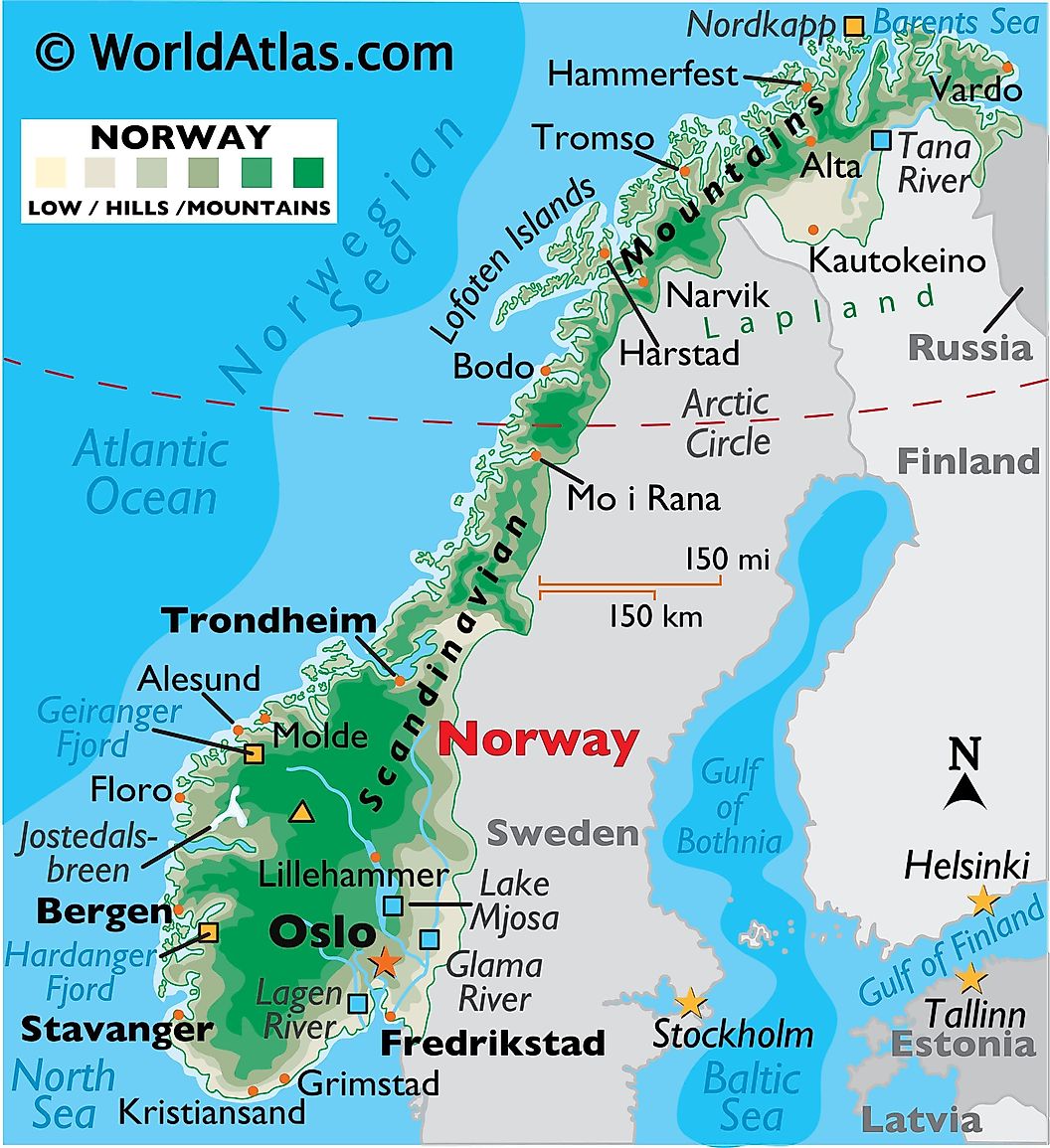 Cập nhật 2023: Bản đồ hành chính đất nước Na Uy (Norway Map) phóng to năm 2023, , Bản đồ