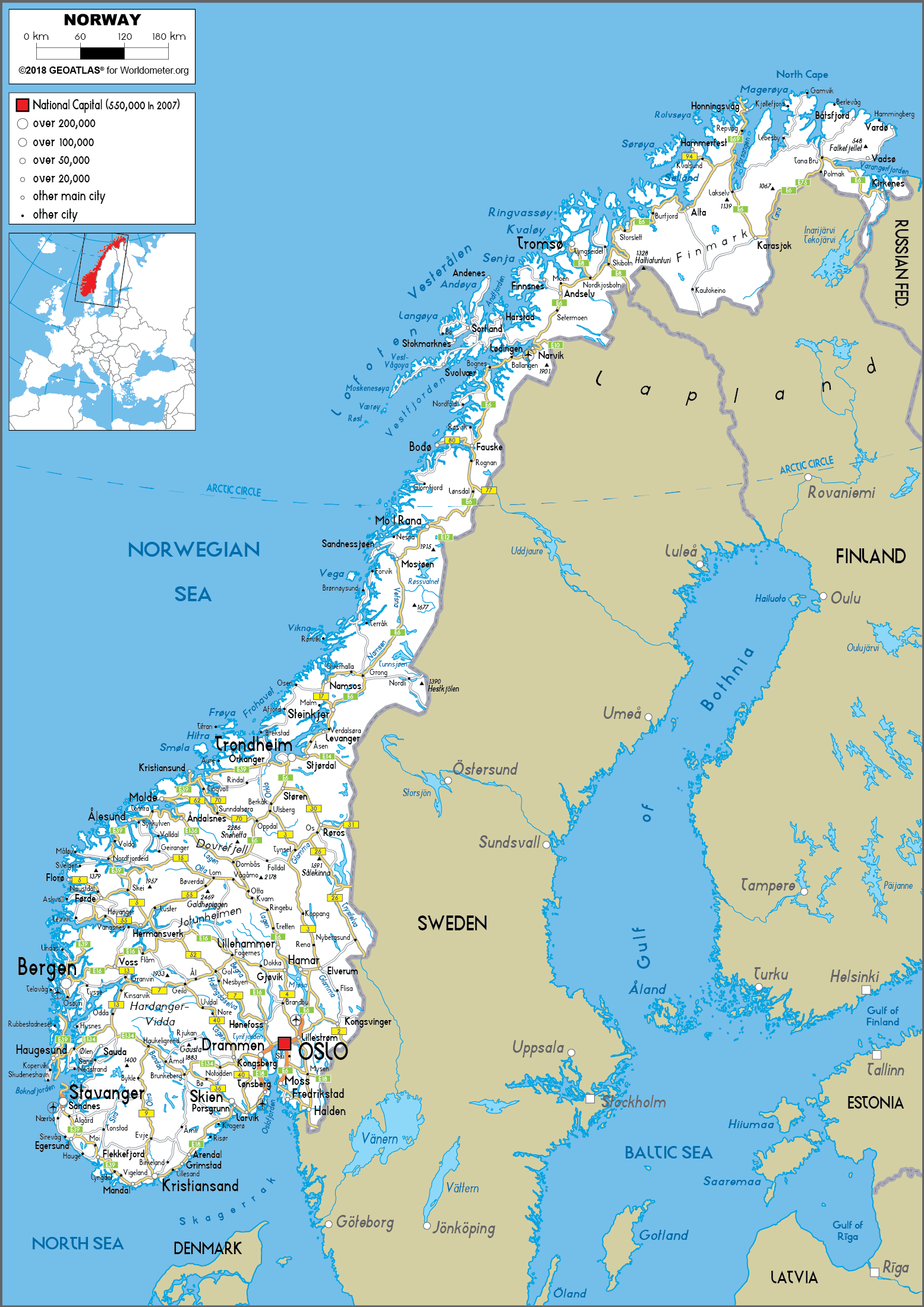 Cập nhật 2023: Bản đồ hành chính đất nước Na Uy (Norway Map) phóng to năm 2023, , Bản đồ