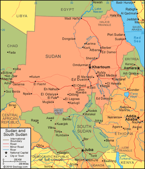 Cập nhật 2023: Bản đồ đất nước Nam Sudan (South Sudan Map) phóng to năm 2023, , Bản đồ