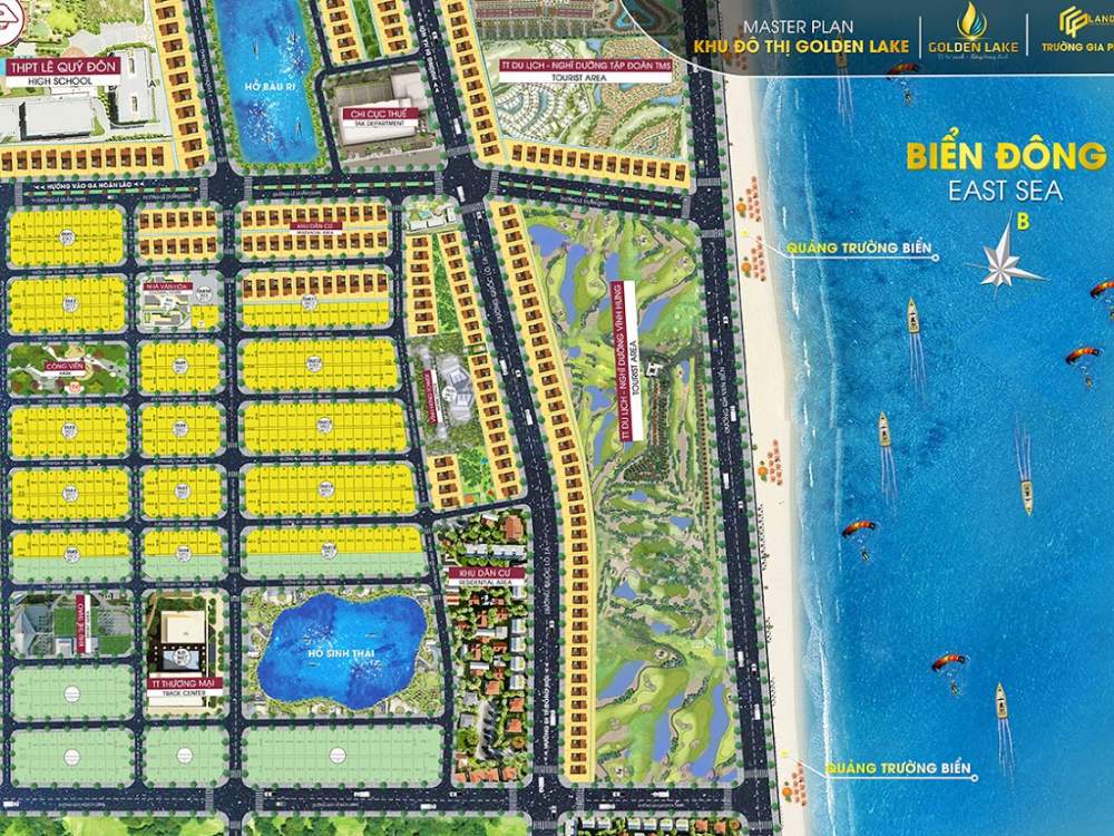 Mặt bằng toàn khu dự án Golden Lake Quảng Bình