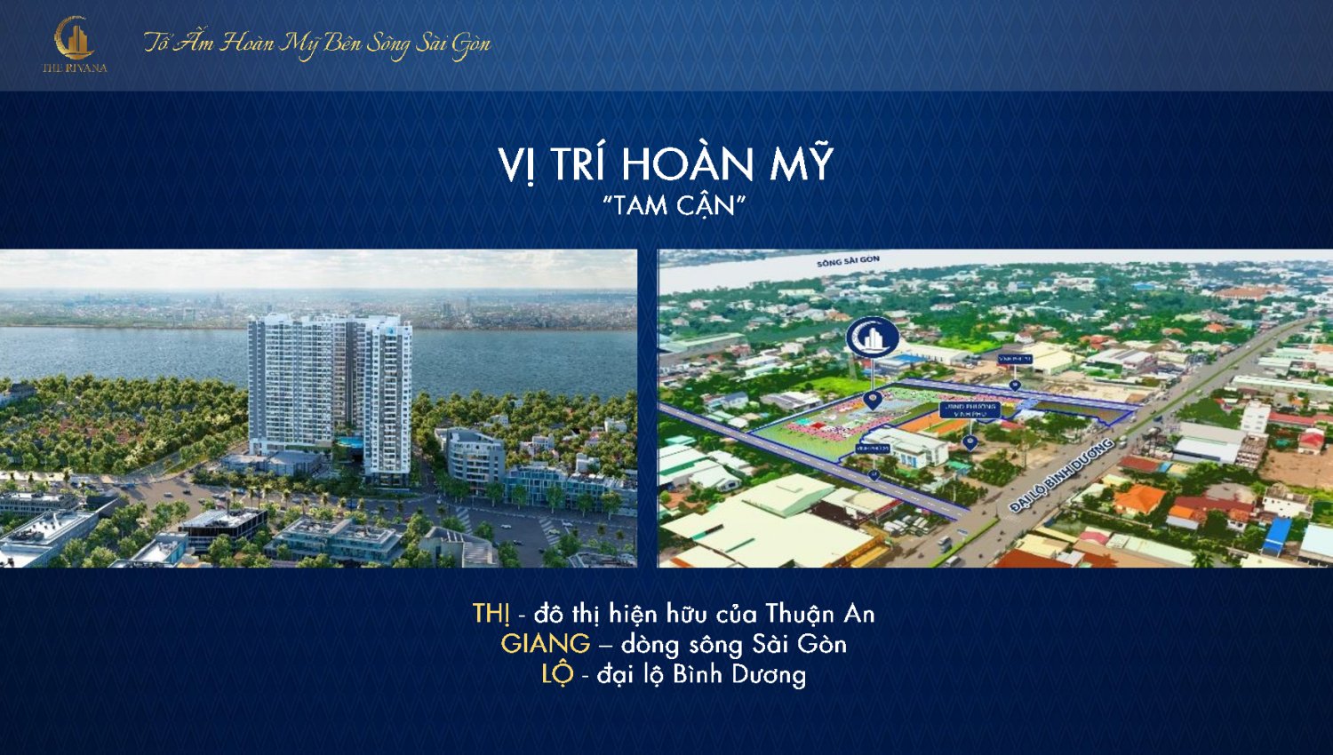 Vị trí dự án căn hộ The Rivana tại Bình Dương