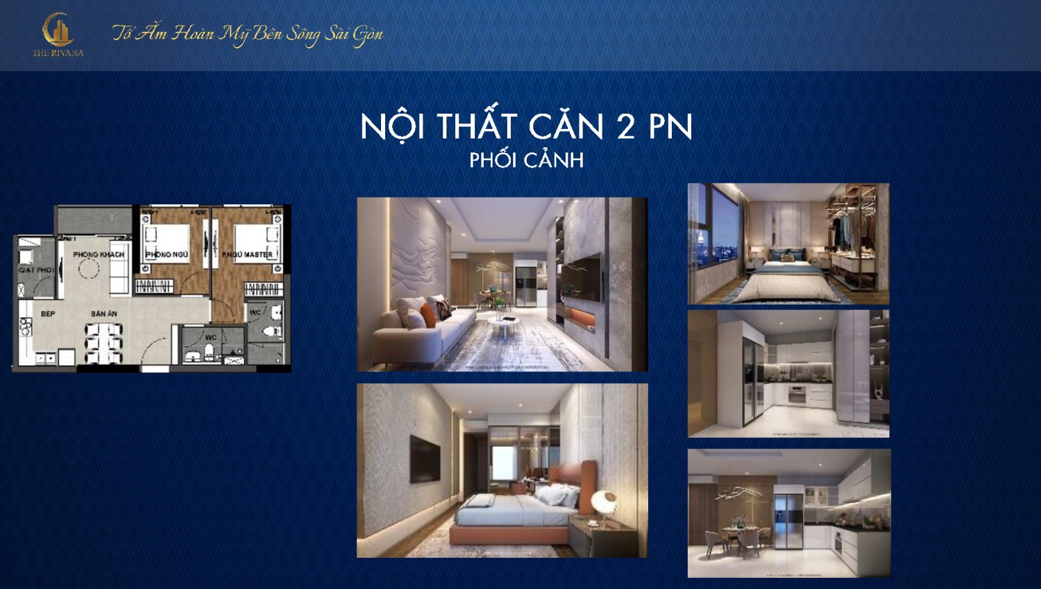 Thiết nối nội thất căn 2 phòng ngủ