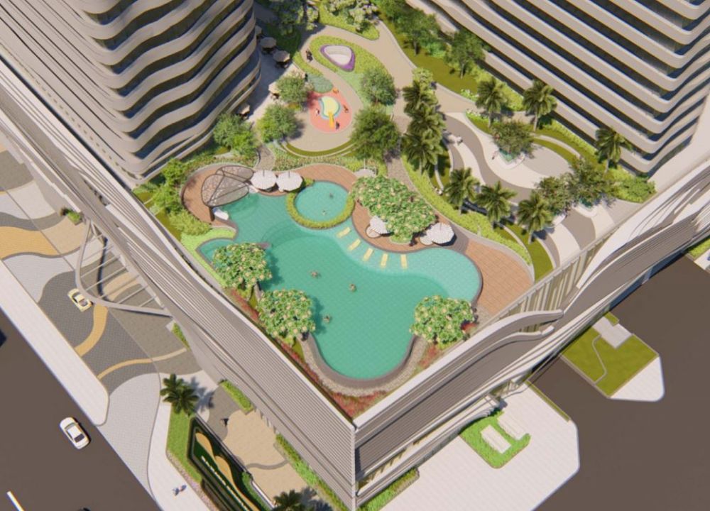 Hồ bơi căn hộ Charmington Tamashi Đà Nẵng