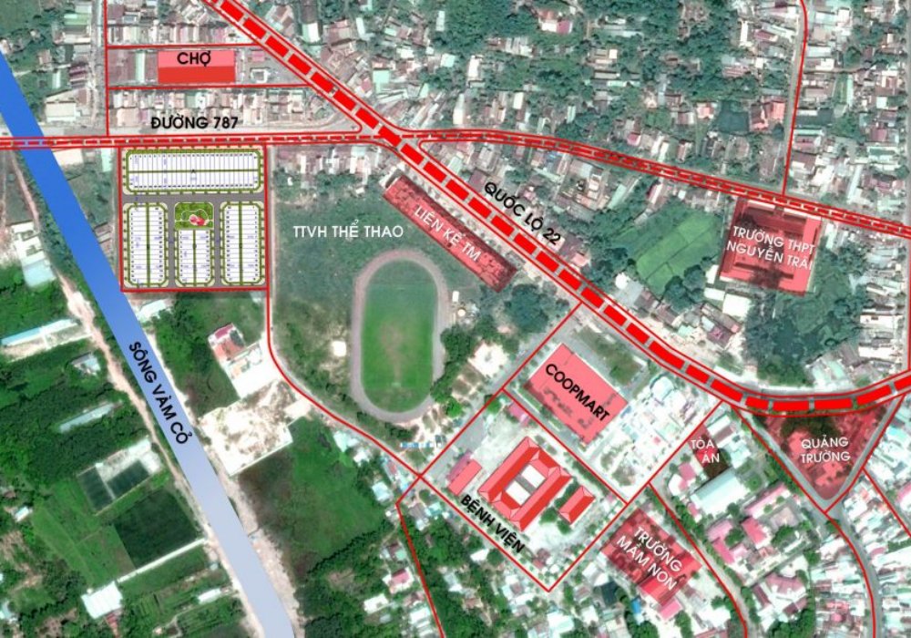 Vị trí  biệt thự Mai Anh Mega Mall Trảng Bàng Tây Ninh trên Googe Maps