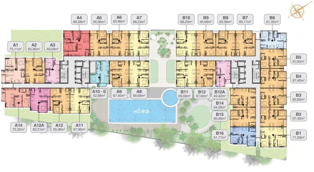 Mặt bằng dự án căn hộ Royal Park Riverside Quận 8