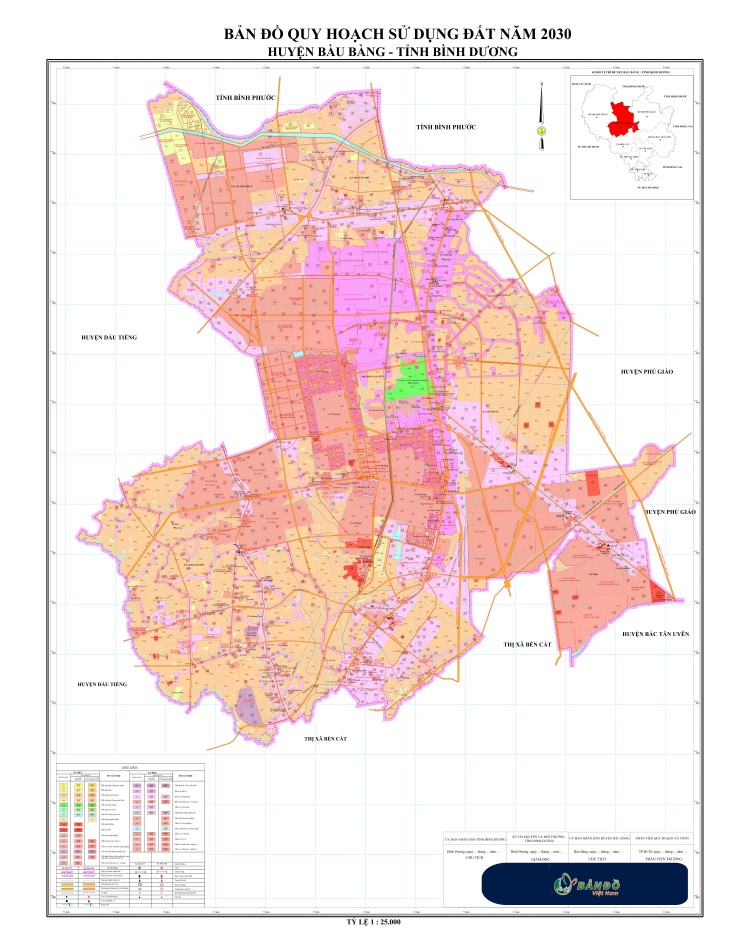 Bản đồ quy hoạch sử dụng đất huyện Dầu Tiếng tầm nhìn đến năm 2030