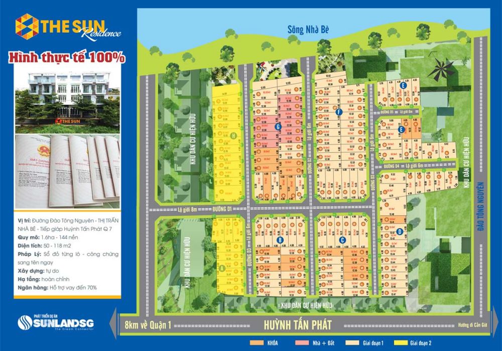 Mặt bằng dự án The Sun Residence Nhà Bè