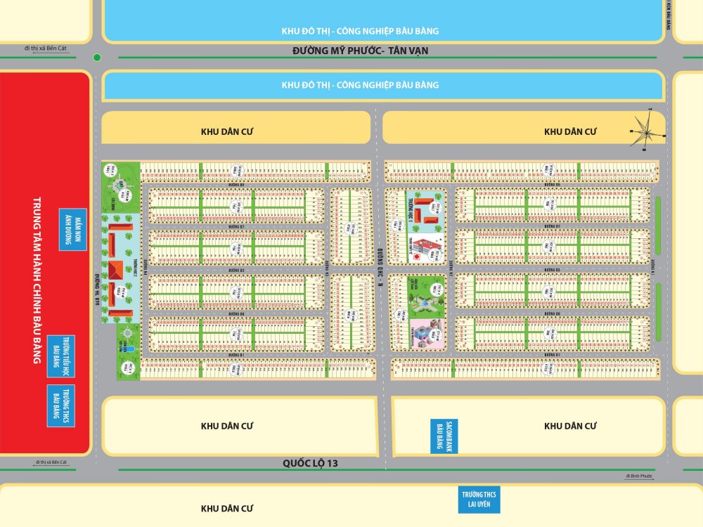 Mặt bằng phân lô dự án Nam An New City
