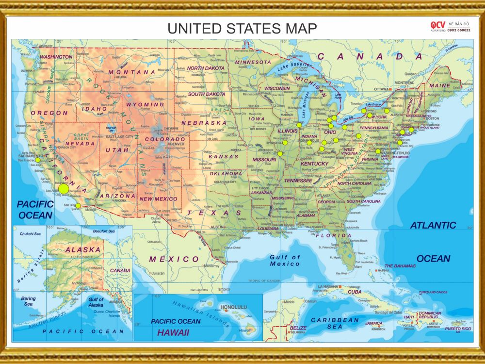 Bản đồ các bang tại Hoa K