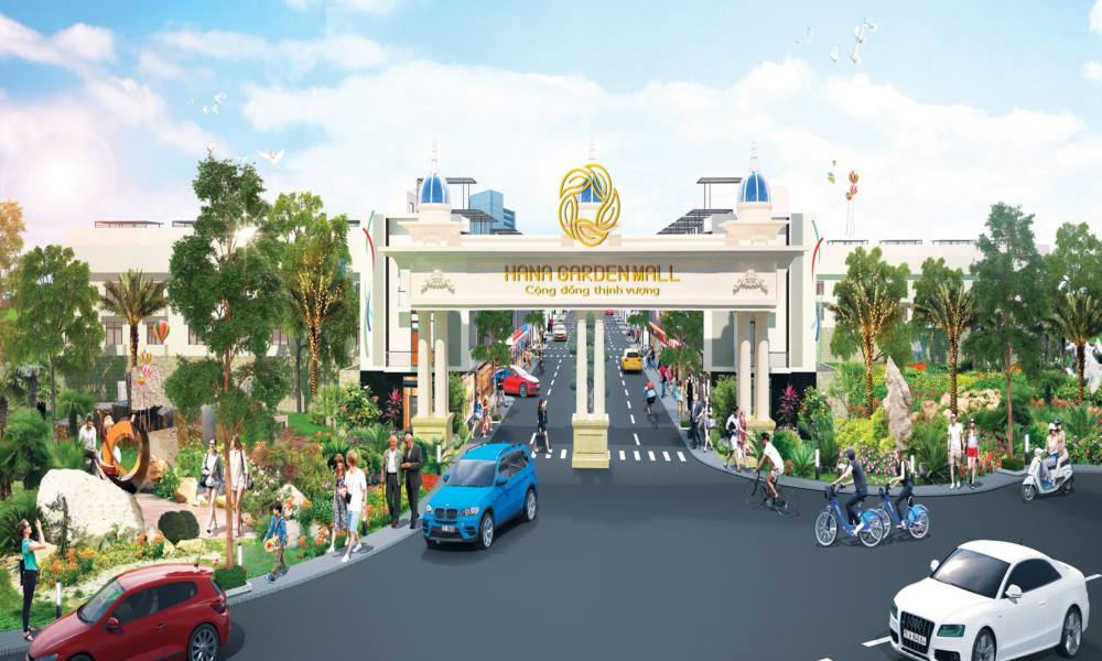 Cổng dự án Hana Garden Mall Bình Dương