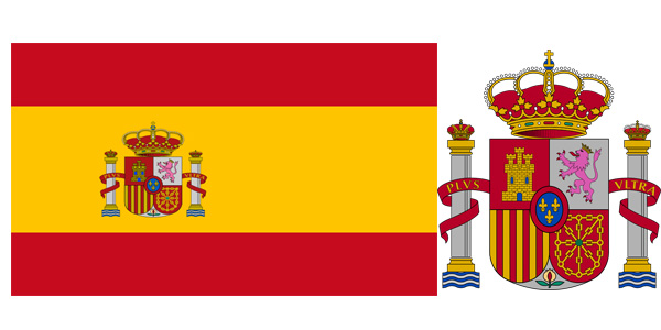 Quốc kỳ Tây Ban Nha hay còn được gọi là "cờ máu vàng", là lá cờ gồm ba sọc ngang màu đỏ, vàng và đỏ, ở giữa là