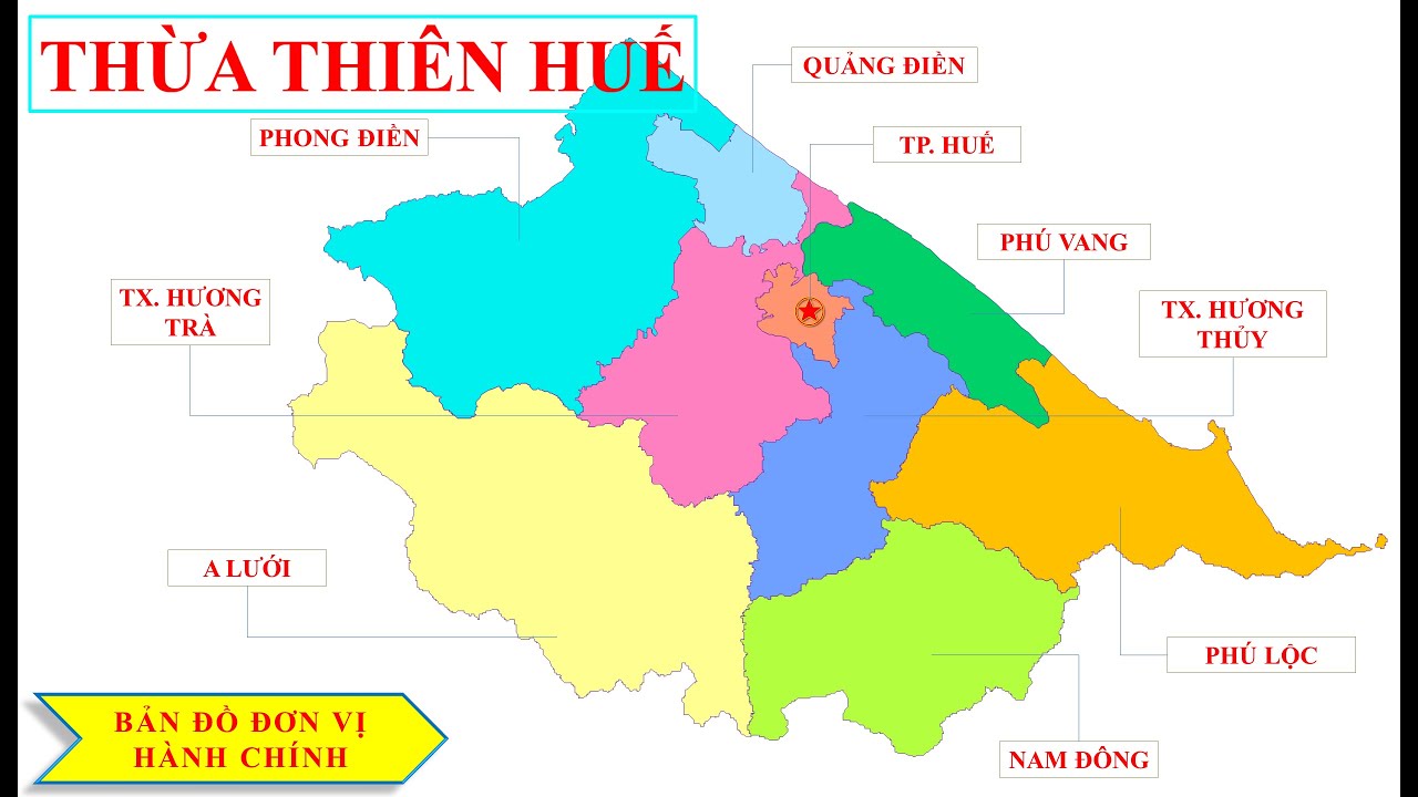 Khoảng cách giữa các Quận, huyện ở Thừa Thiên Huế năm 2023