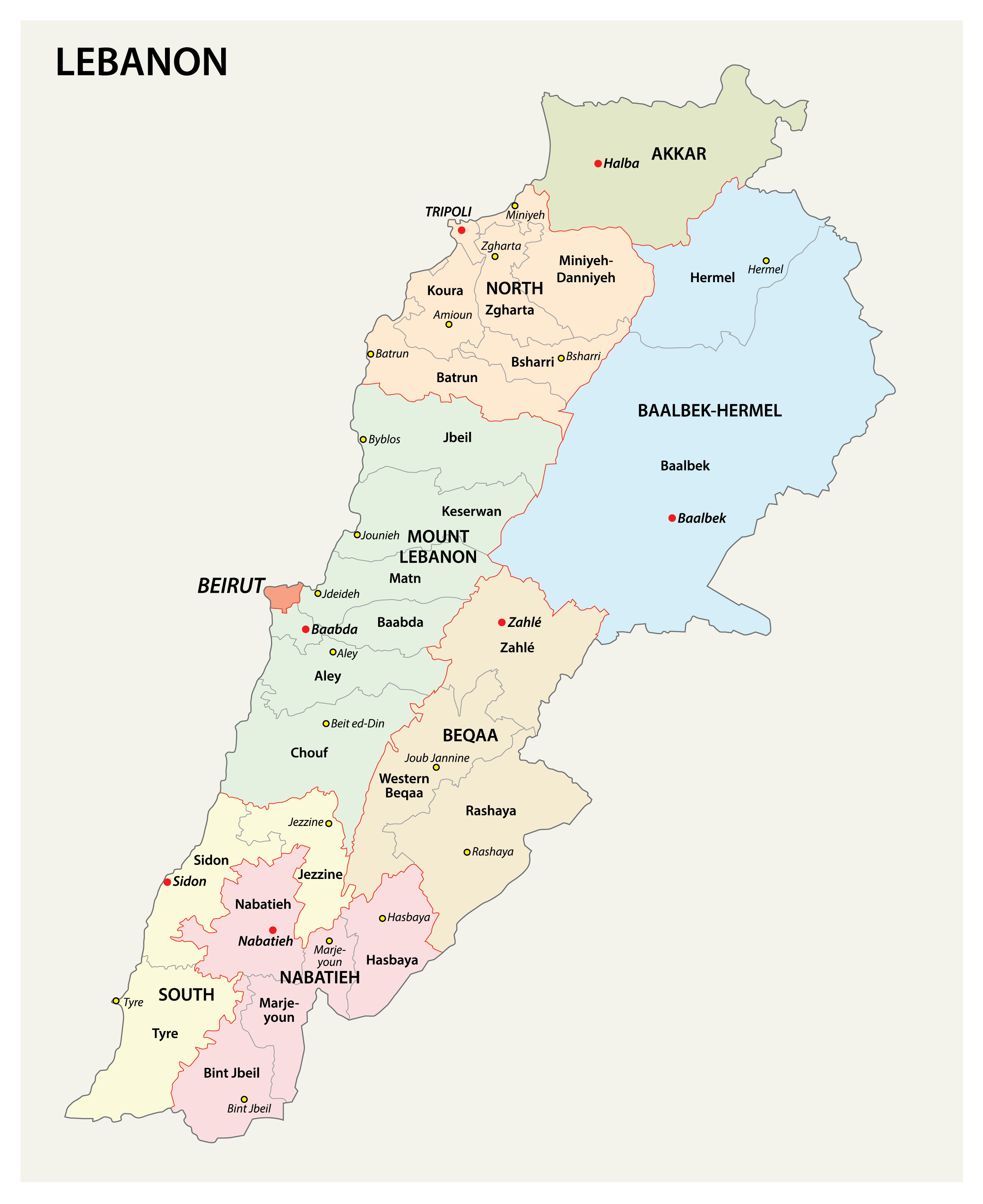 12112804 4 Liban Map 