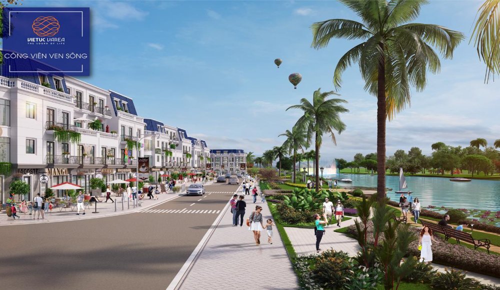 Công viên ven sông của dự án đất nền VietUc Varea Long An
