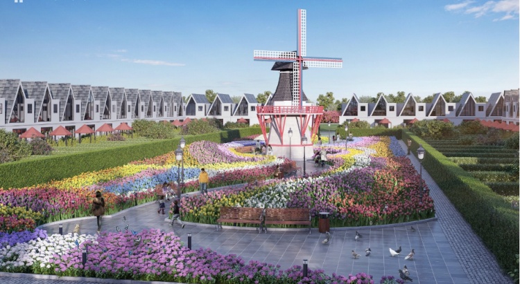 Công viên theo chủ đề cối xay gió Hà Lan, một trong 3 công viên tại Panamera với tổng diện tích lên đến 1,6ha