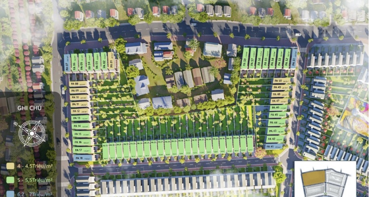 Mặt bằng  phân Khu PA Panamera Bảo Lộc