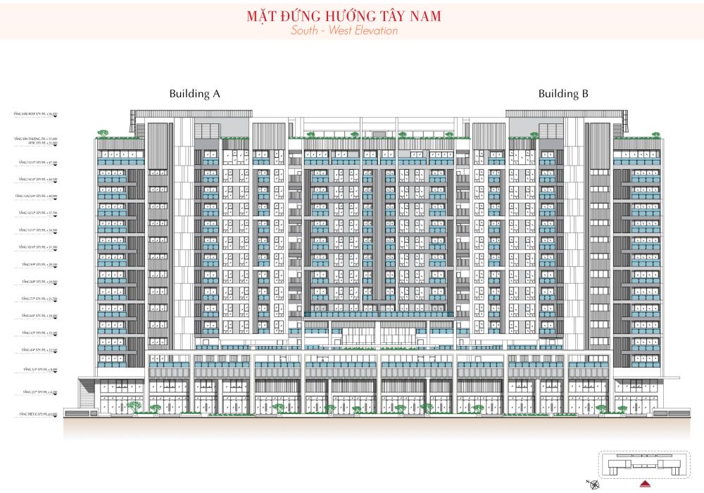 Mặt bằng căn hộ The Ascentia Phú Mỹ Hưng Quận 7