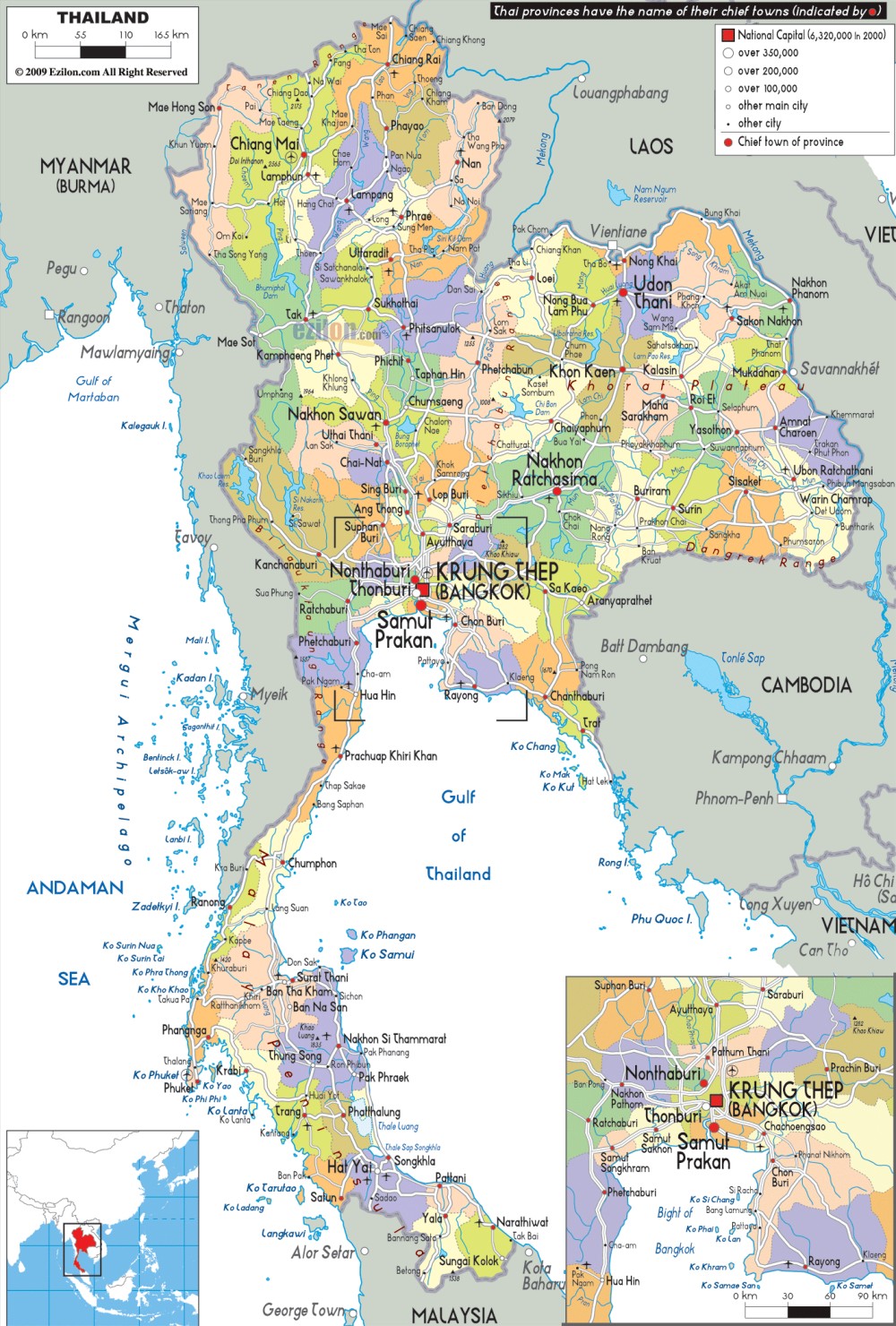 Bản đồ Thái Lan 
