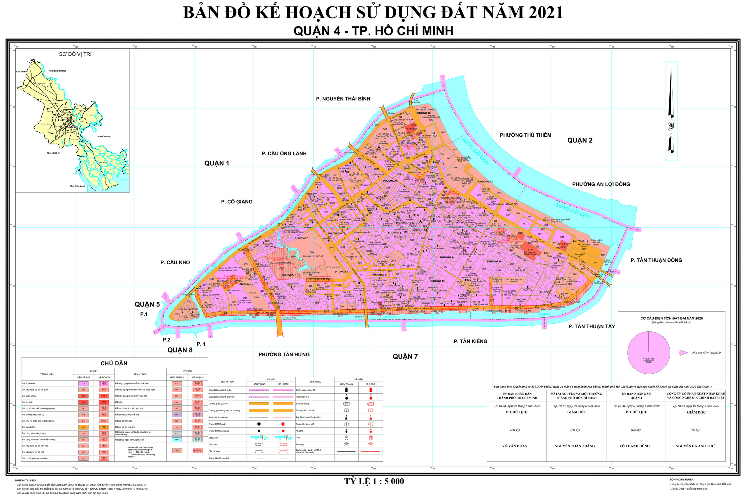 Bản đồ quy hoạch sử dụng đất Quận 4 đến năm 2022