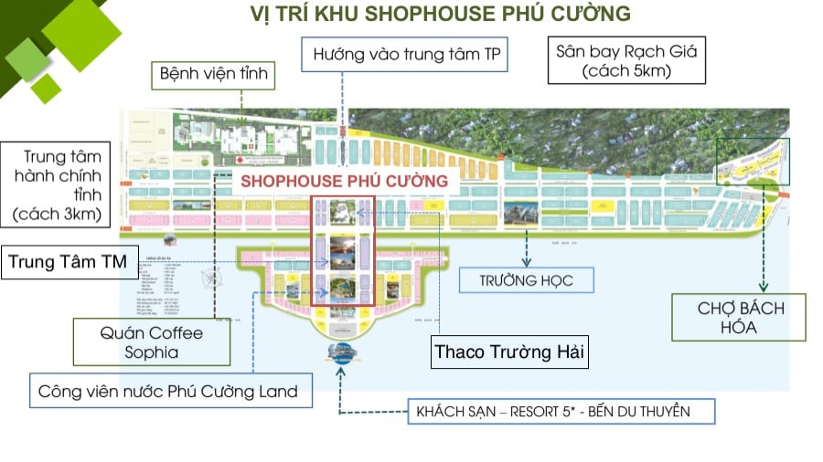 Vị trí Shophouse Phú Cường