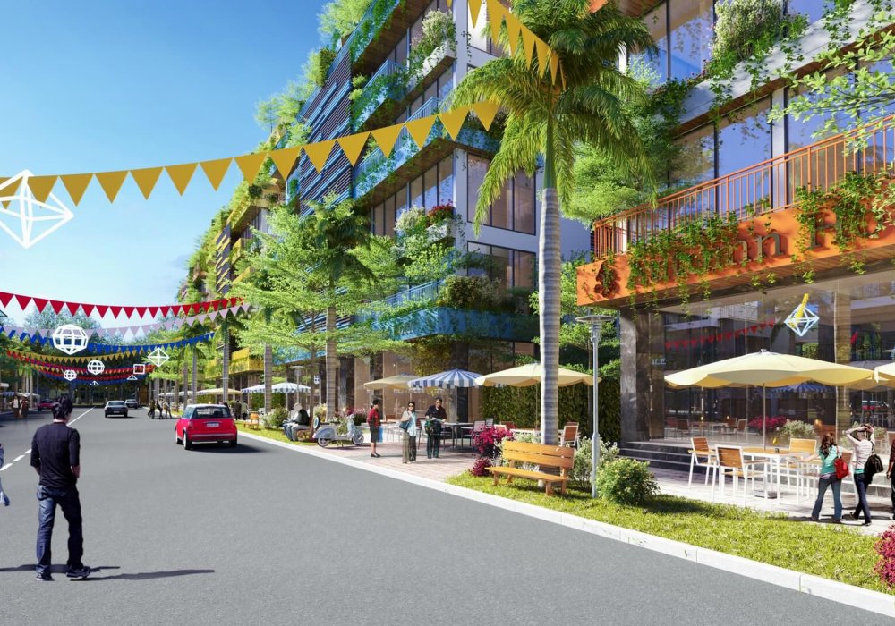 Trục đường chính dự án Flamingo Crown Bay Thanh Hoá